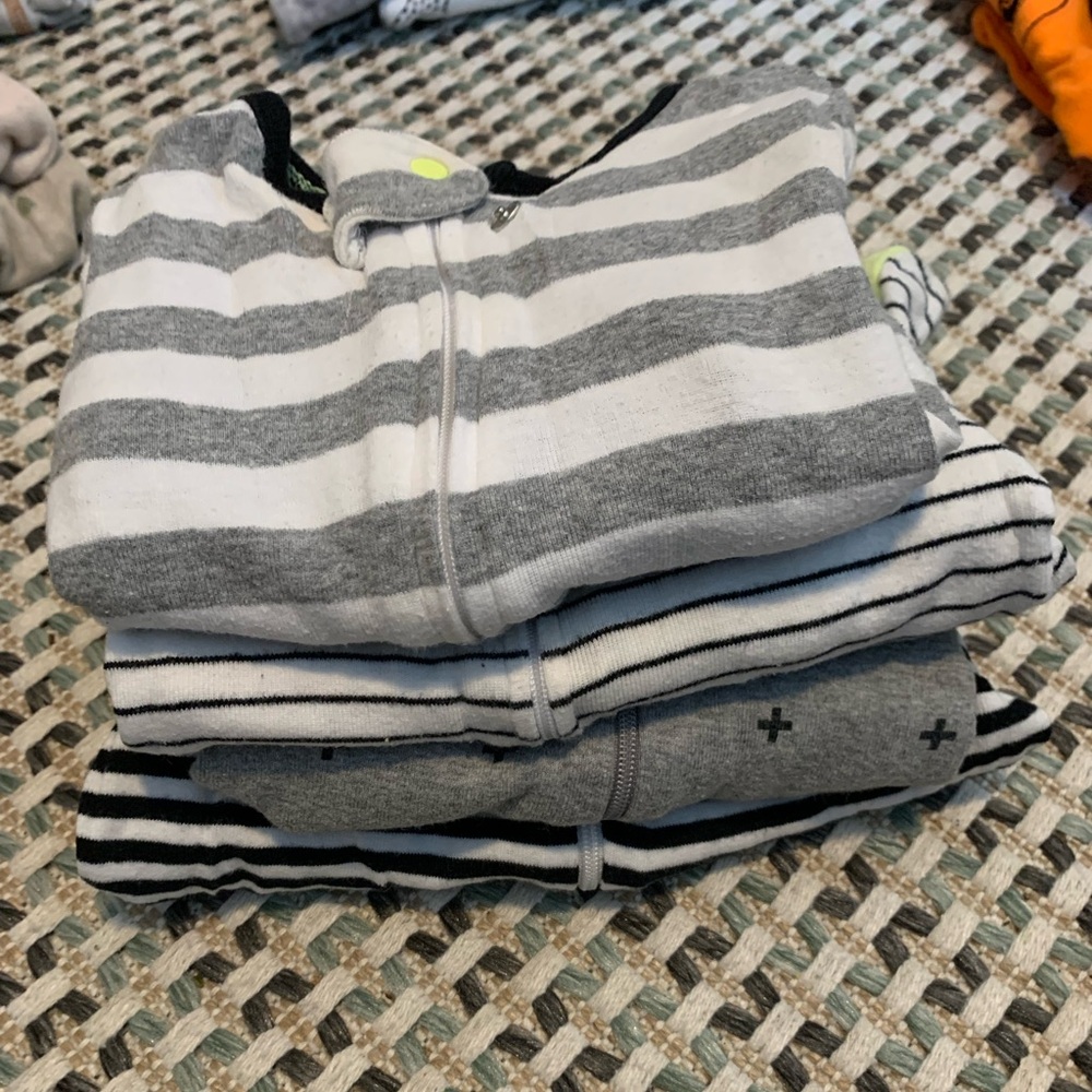 3-6 month double way onesies (3) + freebie